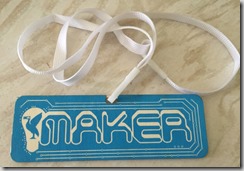 Liverpool MakeFest Maker Badge 2016 showing liverbird and word maker